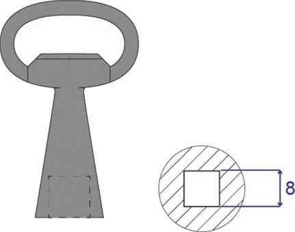 Schroff Schluessel 4Kant 8Mm 60114365 60114365