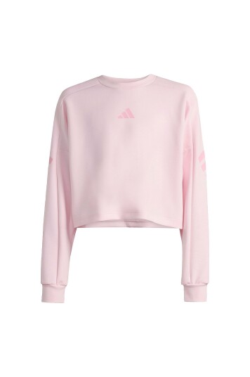 Adidas Sport Performance Collegegenser JG FI 3S Crew Rosa Adidas Sport Performance Collegegenser JG FI 3S Crew Rosa