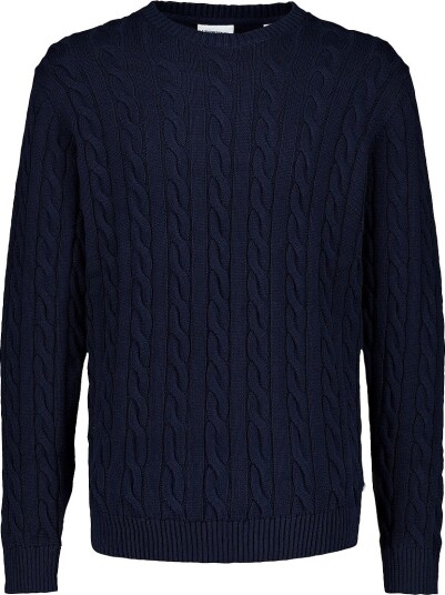 Lindbergh Genser Cabel knit Blå Lindbergh Genser Cabel knit Blå