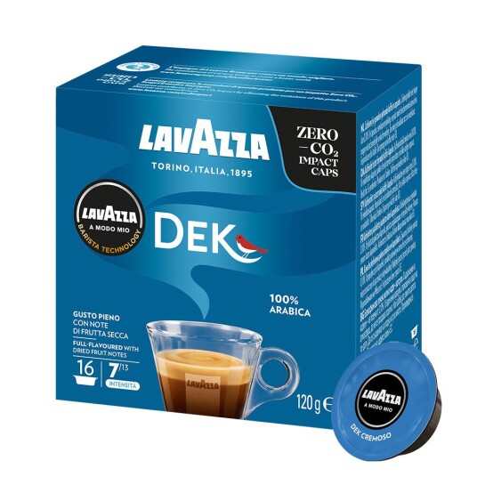 Mitac Lavazza Koffeinfri Dek Cremoso  til Lavazza a Modo Mio. 16 kapsler