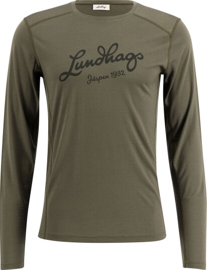 Lundhags Men's Fulu Merino Longsleeve T-Shirt Forest Green S, Forest Green