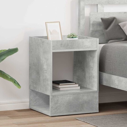 vidaXL Avlastningsbord 2 pcs Betonggrå 40 x 40 x 56 cm Konstruert tre