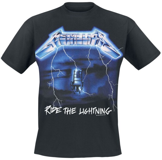 Metallica T-skjorte Ride The Lightning S til 5XL Herrer svart