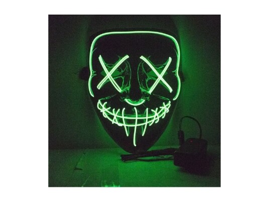Création De Hanninger Gmbh & Co Kg The Purge Led Maske Med Grønt Lys