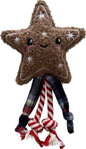 Bark-A-Boo North Pole Letters Pretzel Stjerne i 2-lags Plysj S