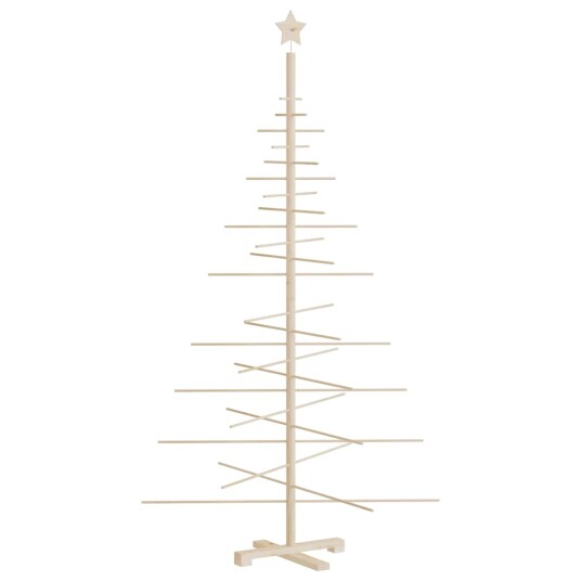 vidaXL Juletre av tre til pynt 180 cm heltre furu