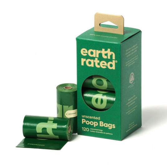 Earth Rated Duftfrie Hundeposer 8-pakning - Miljøvennlige Hundeposer på Rull