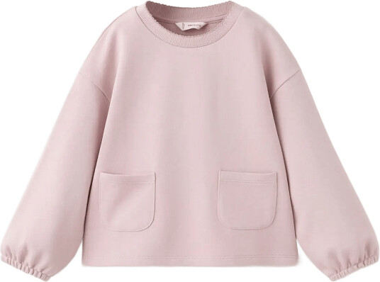 Mango Cotton Sweatshirt With Pockets Pink 98