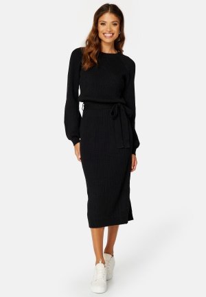 BUBBLEROOM Amira knitted dress Black L