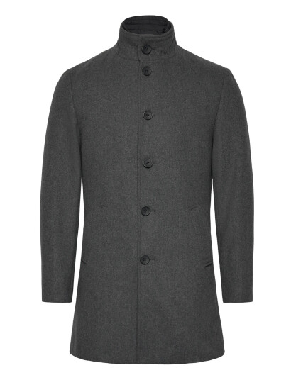 Bruun & Stengade Bs Ontario Slim Fit Coat - Grey - M