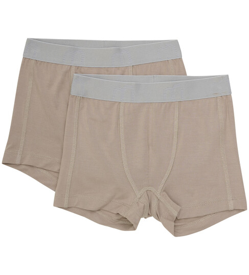 Minymo Boxershorts 2 pack Viskose Enkelt og greit Taupe Minymo 11 år 146 Boxershorts Brun