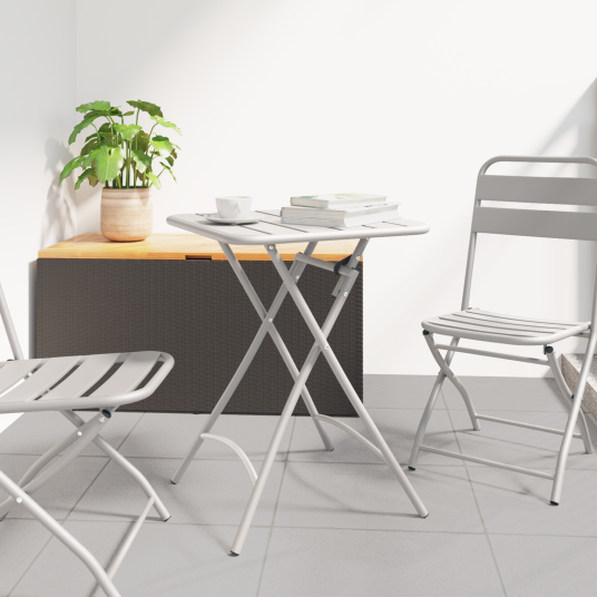  Hagebord Beige 55 x 55 x 73 cm Pulverlakkert stål