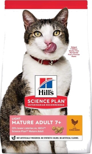 Hill's Science Plan Mature Adult 7+ Light Kylling Tørrfôr for Katt 7 kg