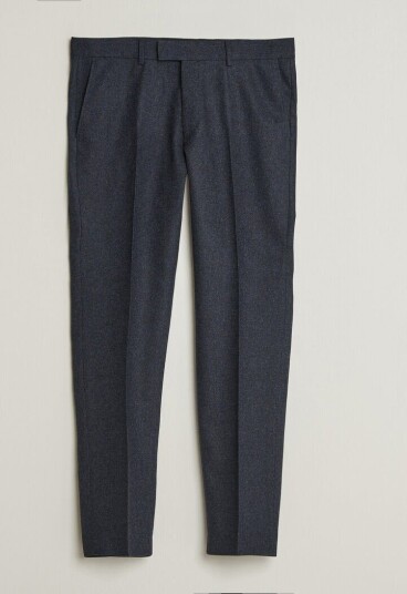 Tiger of Sweden Tenuta Wool Flannel Suit Trousers Midnight Blue