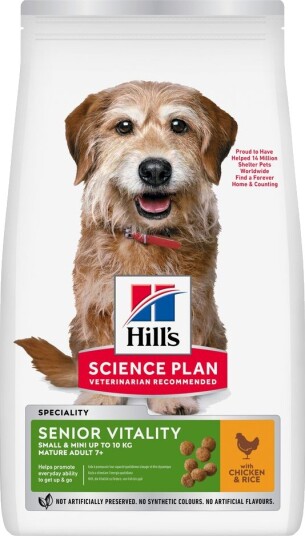 Hill'S Science Plan Mature Adult Senior Vitality 7+ Small & Mini Med Kylling Sparepakke 2 X 6 kg