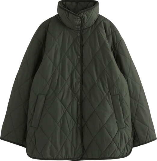 Lindex Quilted Jacket Khaki green L