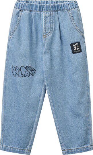Liewood Jeans - Borris - Light Denim Placement - Play - Liewood - 1½ år (86) - Jeans Blå Lyseblå