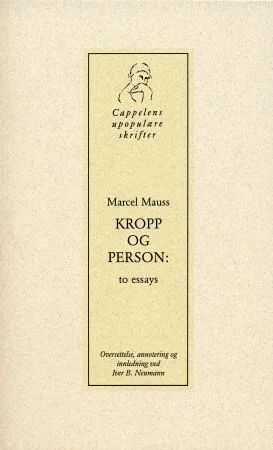 Kropp Og Person Av Marcel Mauss