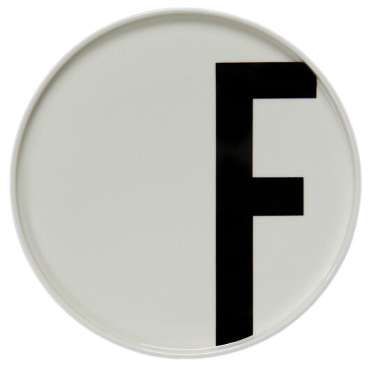 Design Letters tallerken F