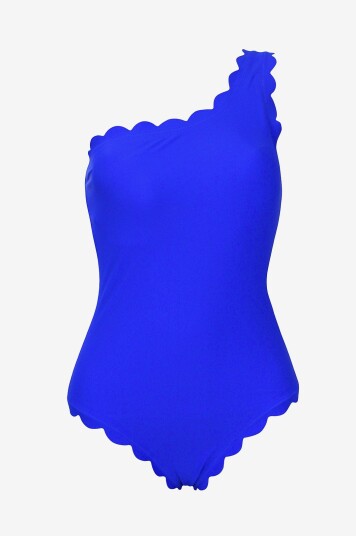 Kaanda Beach Life Badedrakt New Venus Scallop Over One Shoulder Onepiece Blå