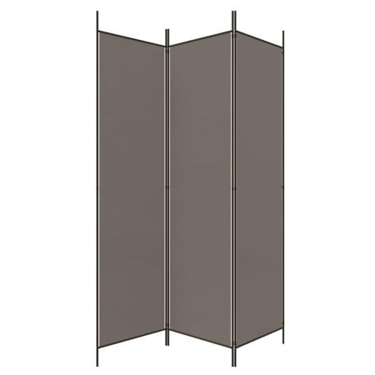 vidaXL Romdeler 3 paneler antrasitt 150x220 cm stoff