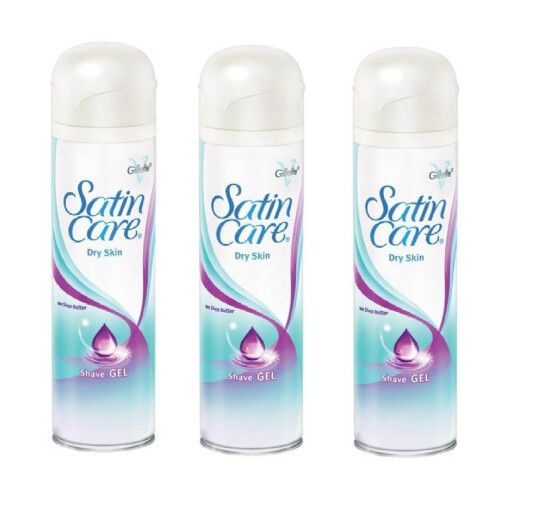 Gillette 3 x Satin Care Dry Skin Shea Butter Gel