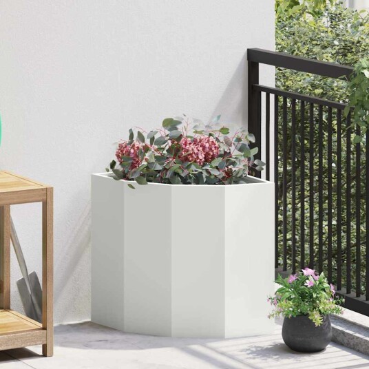 vidaXL Hjørne Plante Hvit 45 x 45 x 50 cm Stål vidaXL Hjørne Plante Hvit 45 x 45 x 50 cm Stål