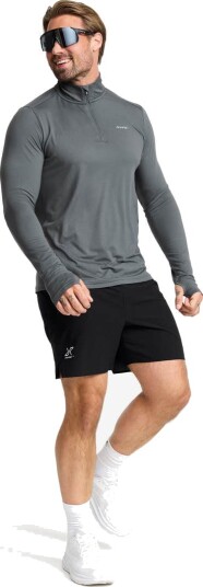 Revolutionrace Herre Overdeler Langermede skjorter Impulse Half zip Top Herre Turbulence Blue M
