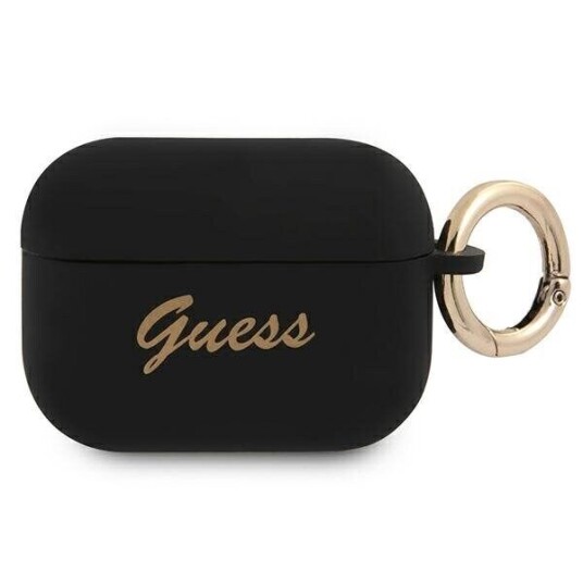 Gjett Guapsssk Airpods Pro-Deksel Czarny/Svart Silikon Vintage Script