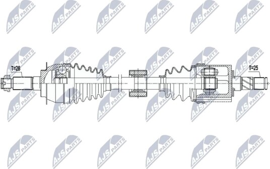 NTY NPW-SU-063 Drivaksel