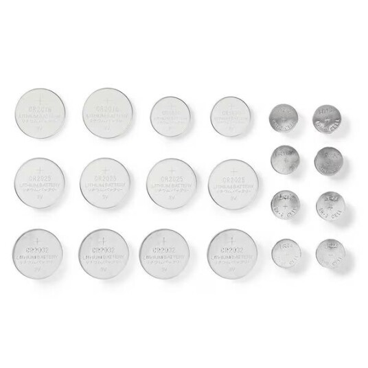 Nedis Multi Pack Knappcellebatteri CR2025/CR2016/CR1620/LR43/LR54 - 20 Stykker Nedis Multi Pack Knappcellebatteri CR2025/CR2016/CR1620/LR43/LR54 - 20 Stykker