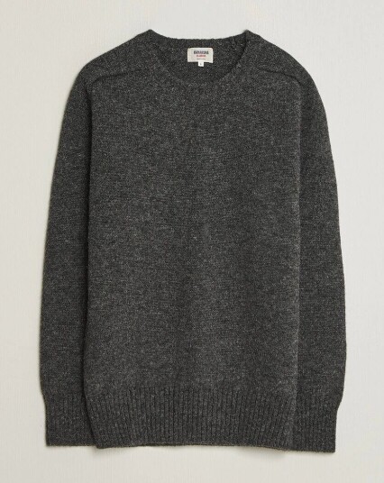 Kamakura Shirts 5 Gauge Shetland Sweater Gray