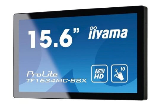Iiyama ProLite 15.6" FHD Berøringsskjerm med IPS-teknologi og Åpen Ramme TF1634MC-B8X