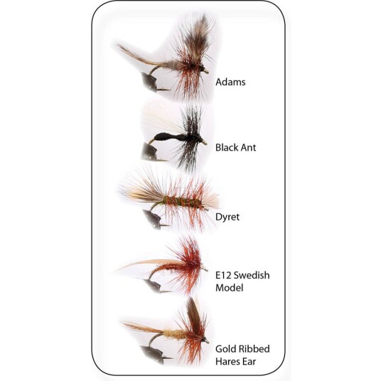 Wiggler Dry Fly 2, 5 pk. - tørrfluer Wiggler Dry Fly 2, 5 pk. - tørrfluer