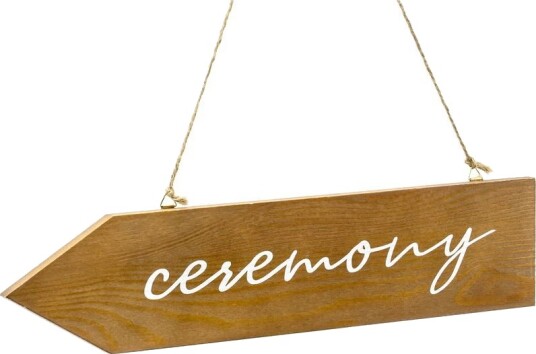 PartyDeco Hengende Skilt Ceremony