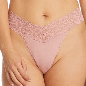 Hanky Panky Truser Classic Cotton Original Rise Thong Gammelrosa bomull One Size Dame