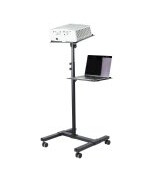 StarTech.com Mobile Projector and Laptop Stand/Cart, Heavy Duty Portable Projector Stand (2 Vented Shelves, hold 22lb/10kg each), Height Adjustable Rolling AV Presentation Cart with Wheels - Lockable Casters - Vogn - for projektor / notebook - stål - svar StarTech.com Mobile Projector and Laptop Stand/Cart, Heavy Duty Portable Projector Stand (2 Vented Shelves, hold 22lb/10kg each), Height Adjustable Rolling AV Presentation Cart with Wheels - Lockable Casters - Vogn - for projektor / notebook - stål - svar