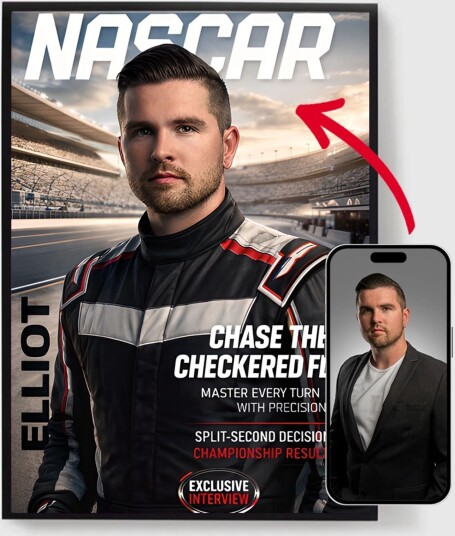 Personalisert Plakat Nascar Tema Magasin AI Plakat