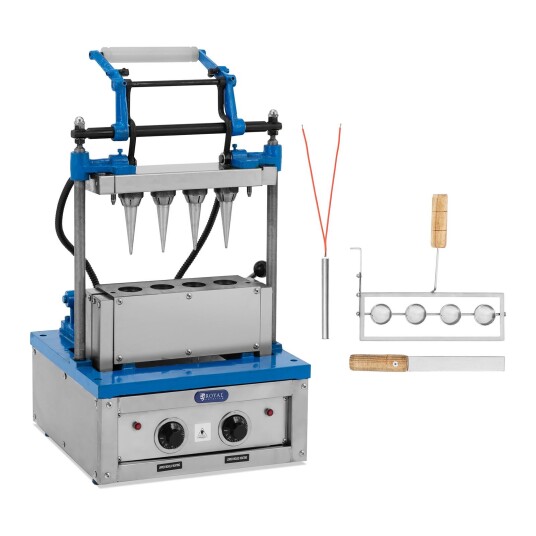 Royal Catering Waffeleisen für Eiswaffeln - 100 - 120 Waffeln/t - 47 x 112 mm - Royal Catering RC_WMS_15