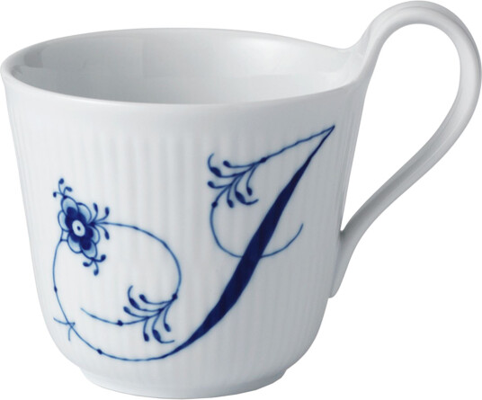 Royal Copenhagen Blue Fluted Plain Alphabet kopp 33 cl I
