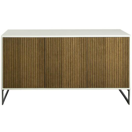 Englesson Line Burned Walnut Sideboard 3 Doors White/Chrome