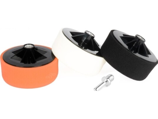 Amio Poleringssvamp Sett 125mm med M14 Adapter - 3 stk Amio Poleringssvamp Sett 125mm med M14 Adapter - 3 stk
