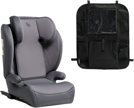 Beemoo Ride i-Size Beltestol ISOFIX inkl. Beemoo Smart Organizer, Mineral Grey