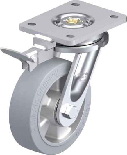 Blickle 852060 Lo-Alev 150K-Sg-Ri4 Styrehjul Med Brems, Hjuldiameter 150 Mm, Bæreevne (Maks.) 400 Kg 1 Stk Blickle 852060 Lo-Alev 150K-Sg-Ri4 Styrehjul Med Brems, Hjuldiameter 150 Mm, Bæreevne (Maks.) 400 Kg 1 Stk