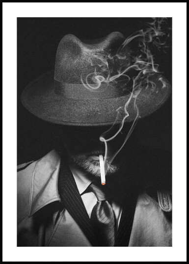 Noir Detective Smoking Plakat Plakat / 100x150cm