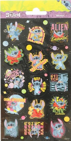 Klistermerker Stitch Glitter 1 ark