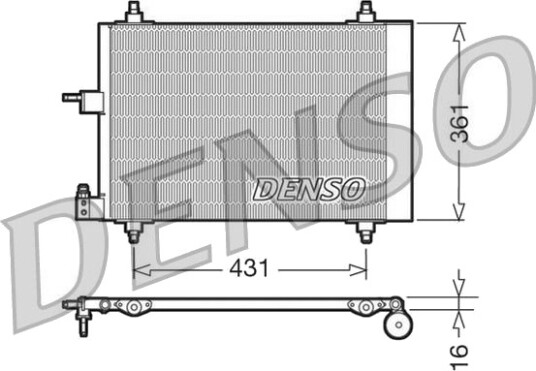 Kondensator, klimaanlegg DENSO DCN07009