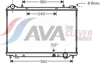 AVA COOLING SYSTEMS OLA2441 Radiator motorkjøling
