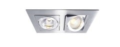 Deko Light Kardan II 110101 Loftsindbygningsring LED (RGB) Halogen GU5.3 MR 16 50 W Sølv