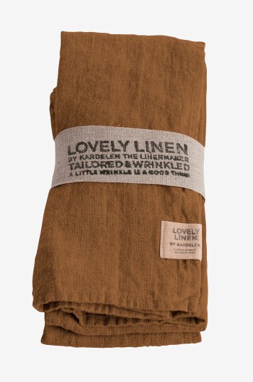 Lovely Linen   Serviett Lovely i vasket lin 4 pk   Brun